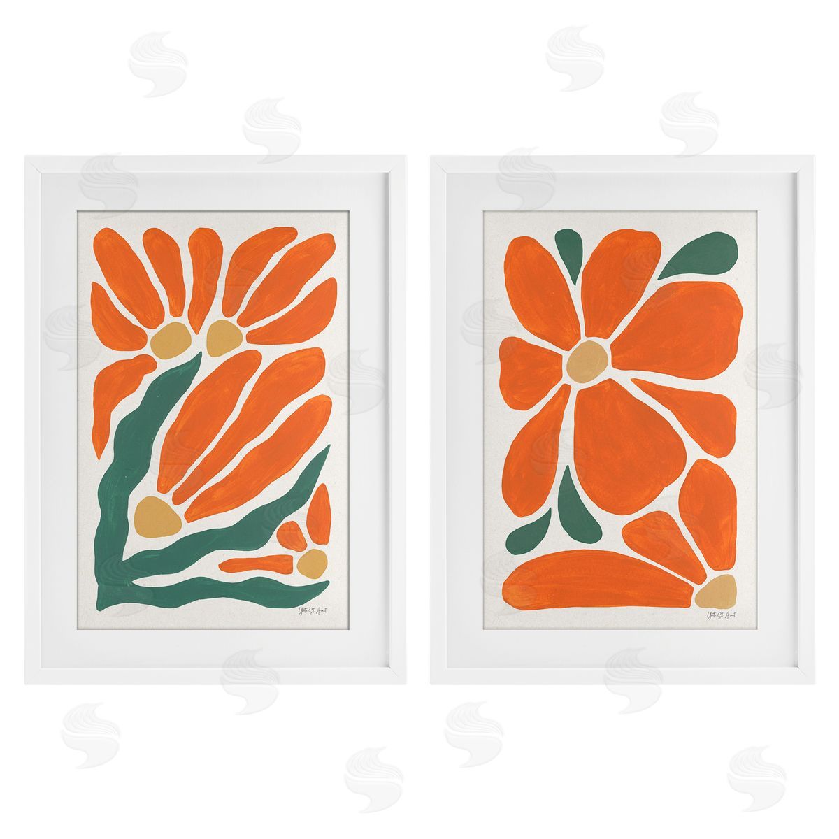 Yvette St. Amant Midcentury Flower Abstracts Canvas Wall Art Print