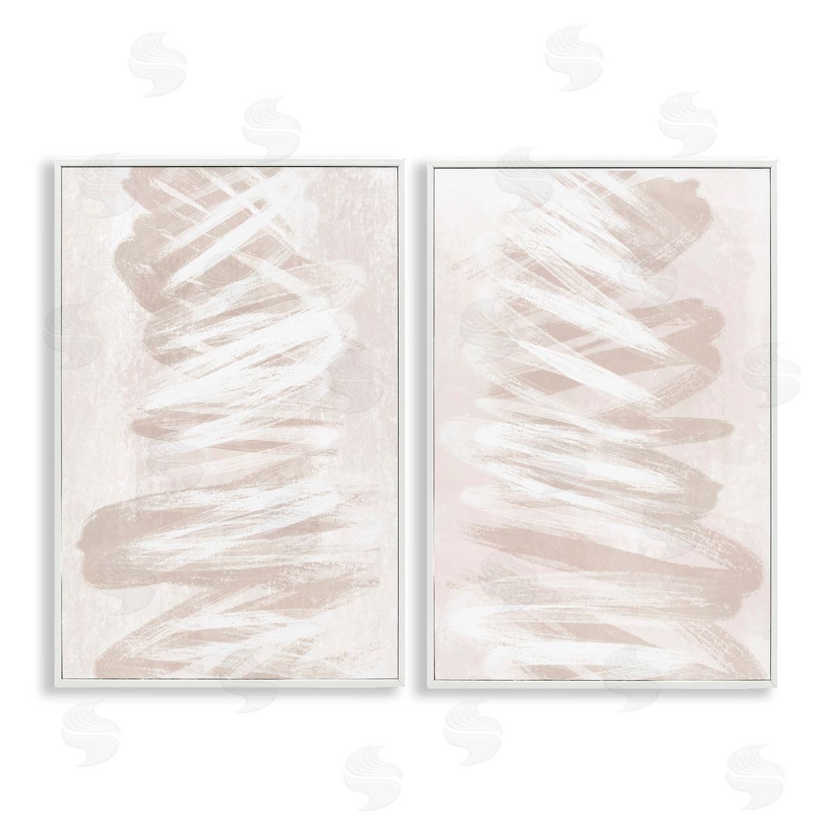 Martina Pavlova Minimal Beige Waves Canvas Wall Art Print