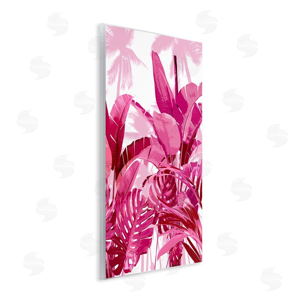 Kristen Drew Modern Pink Palms Wooden Wall Plaque Art Print
