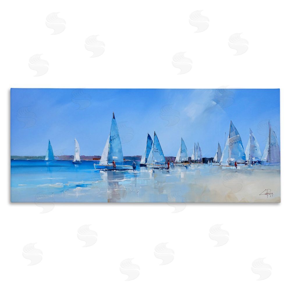 Craig Trewin Penny Sailboat Fleet & Sailors Canvas Wall Art Print