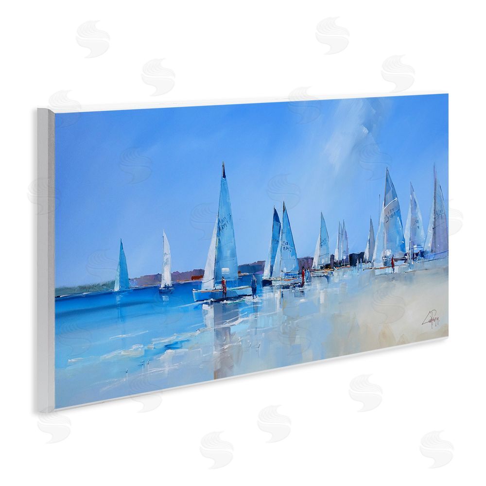 Craig Trewin Penny Sailboat Fleet & Sailors Wooden Wall Plaque Art Print