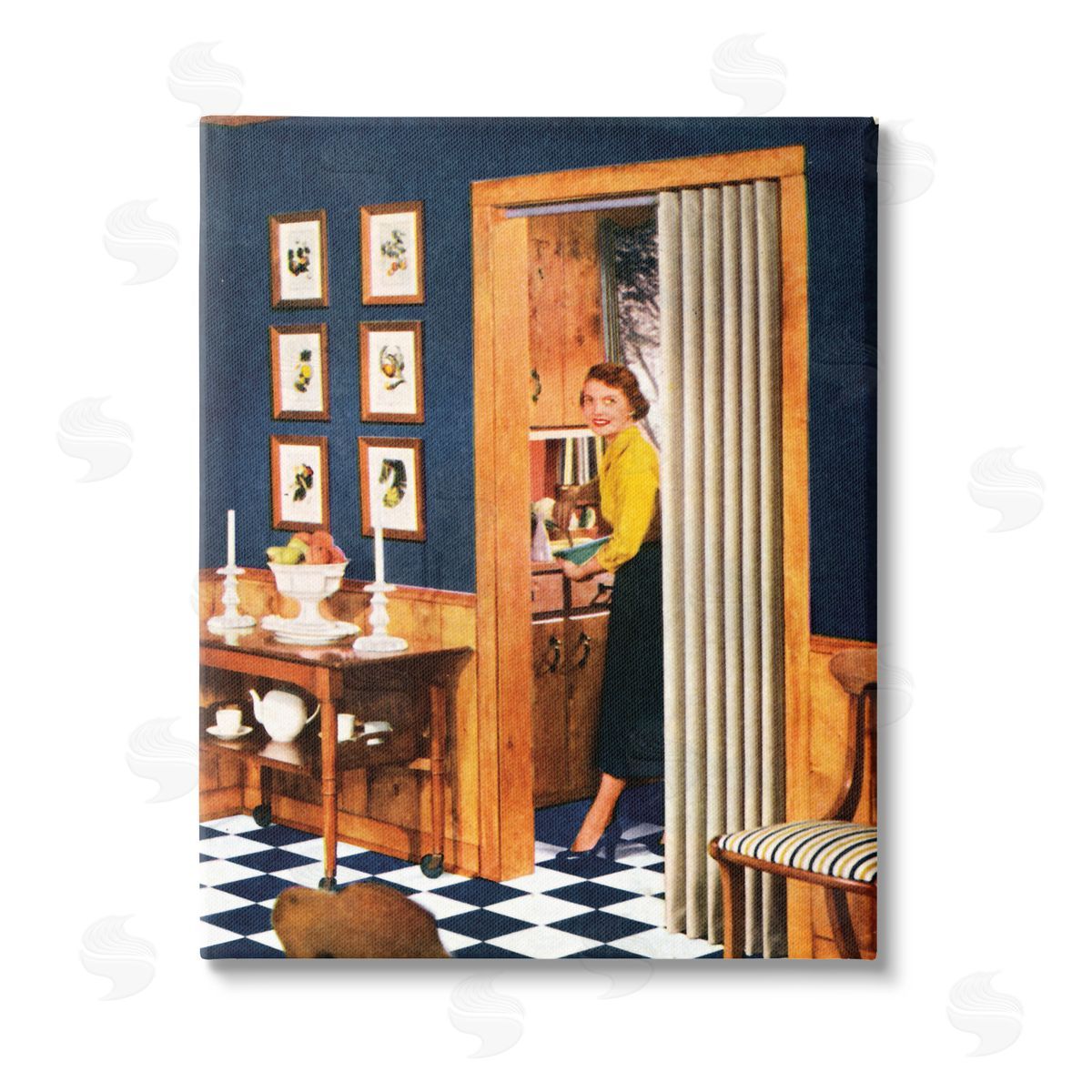 Kathy Alper Vintage Woman Scenery Canvas Wall Art Print