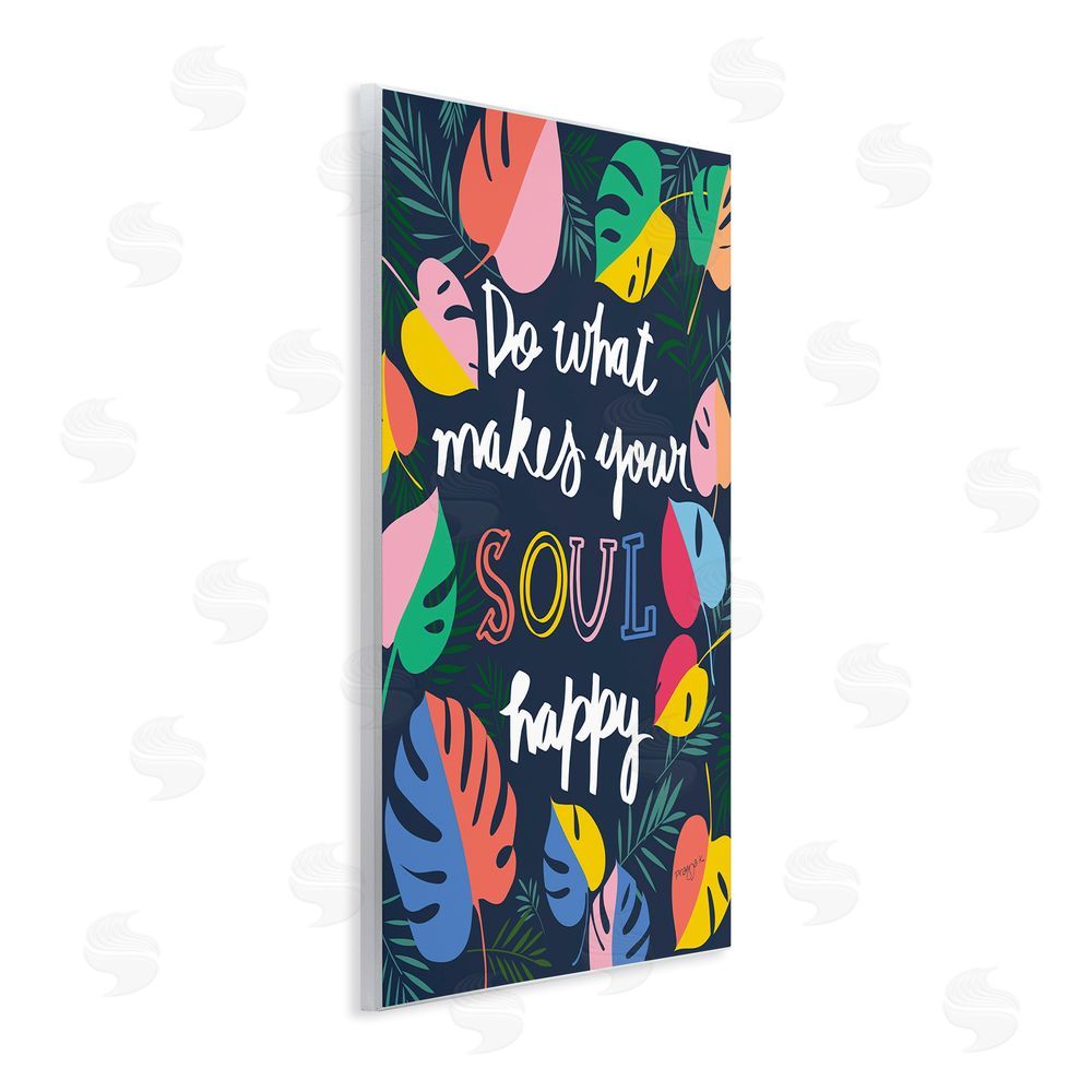 Pragya Kothari Happy Soul Phrase Wooden Wall Plaque Art Print