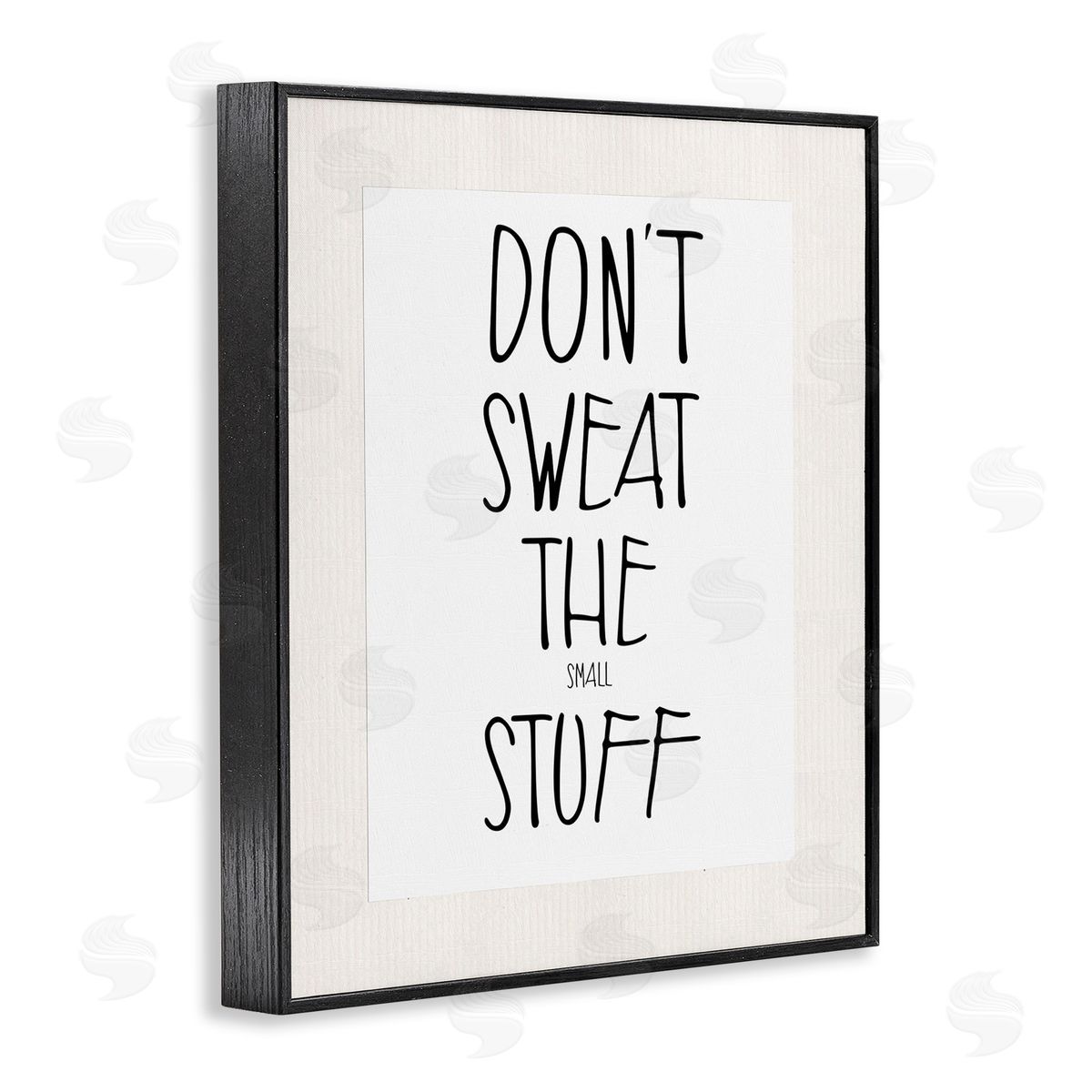 Don't Sweat Small Stuff Black Frame Print Wall Art, Home Decor by Karen Smith