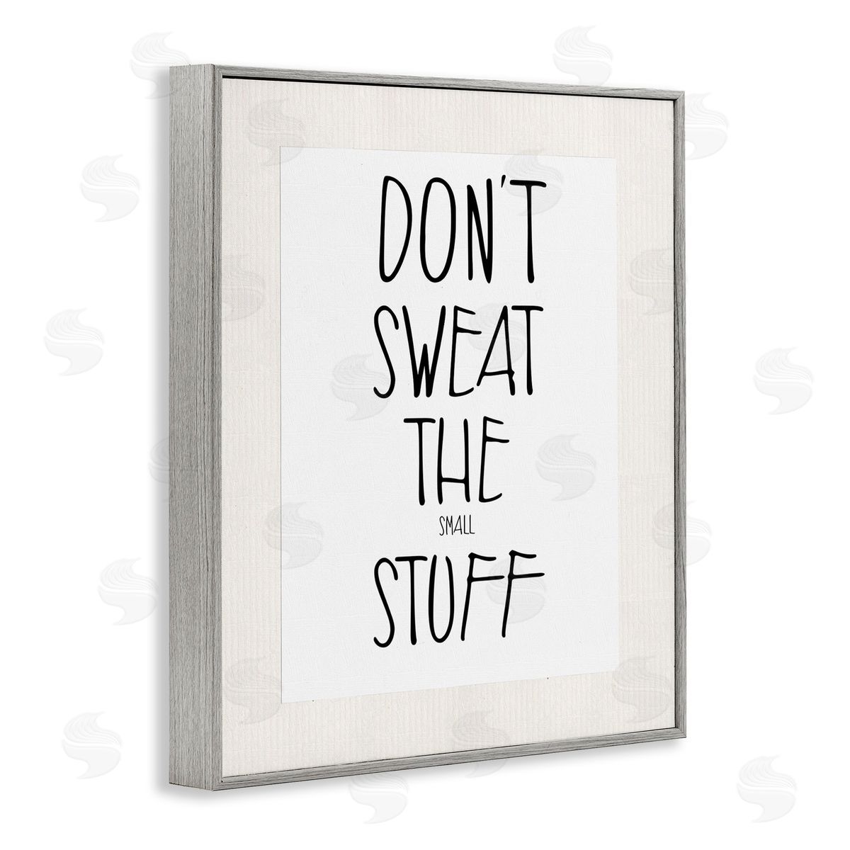 Don't Sweat Small Stuff Grey Frame Print Wall Art, Home Decor by Karen Smith