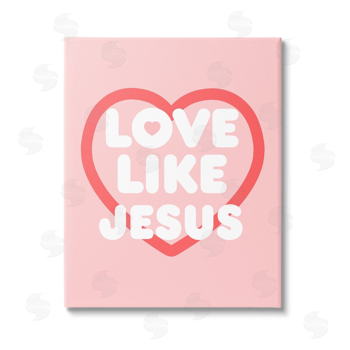 Stupell Studio Love Like Jesus Heart Canvas Wall Art Print