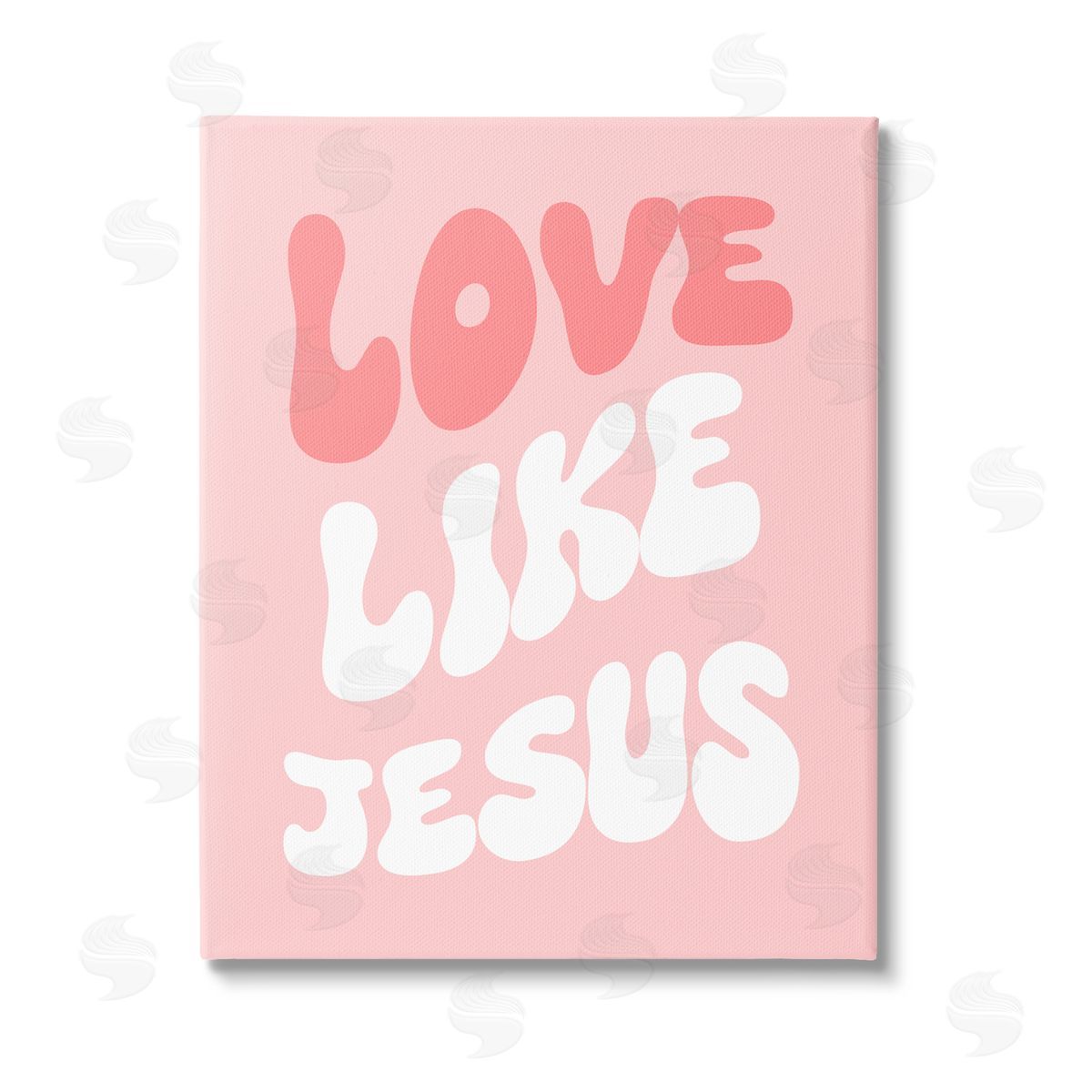 Stupell Studio Love Like Jesus Retro Canvas Wall Art Print
