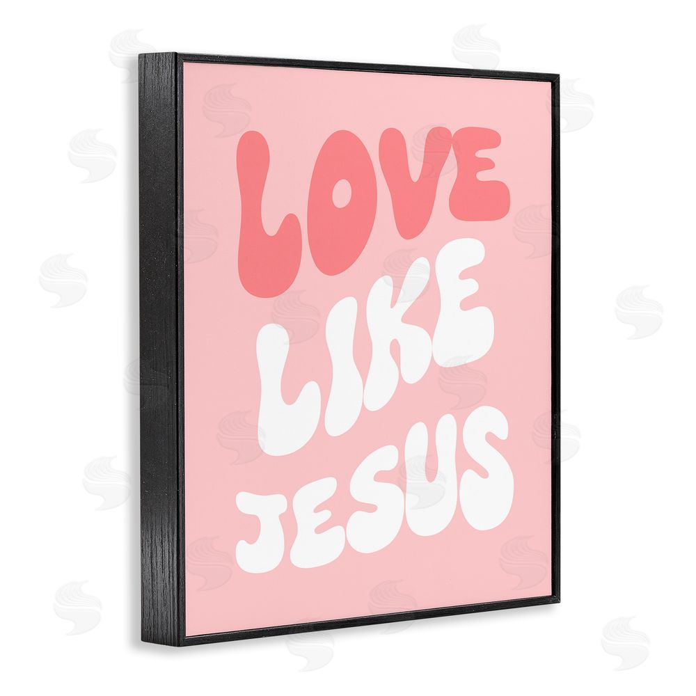 Stupell Studio Love Like Jesus Retro Black Framed Giclee Wall Art Print