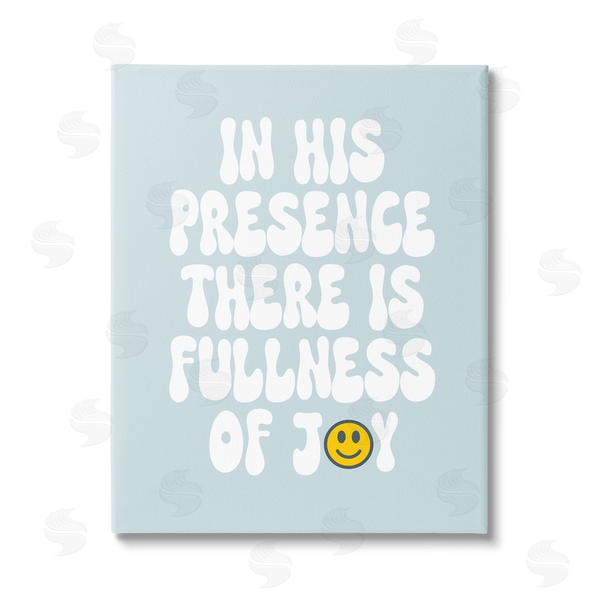 Stupell Studio Blue Religious Phrase  Canvas Wall Art Print
