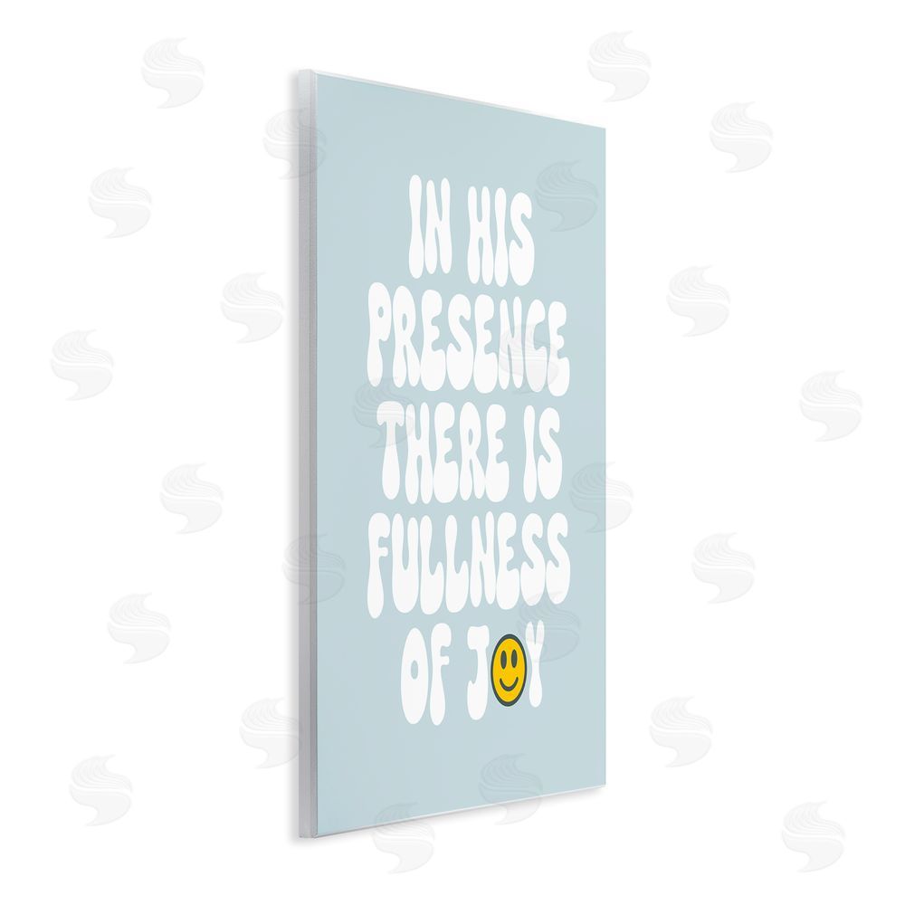 Stupell Studio Blue Religious Phrase  Wooden Wall Plaque Art Print