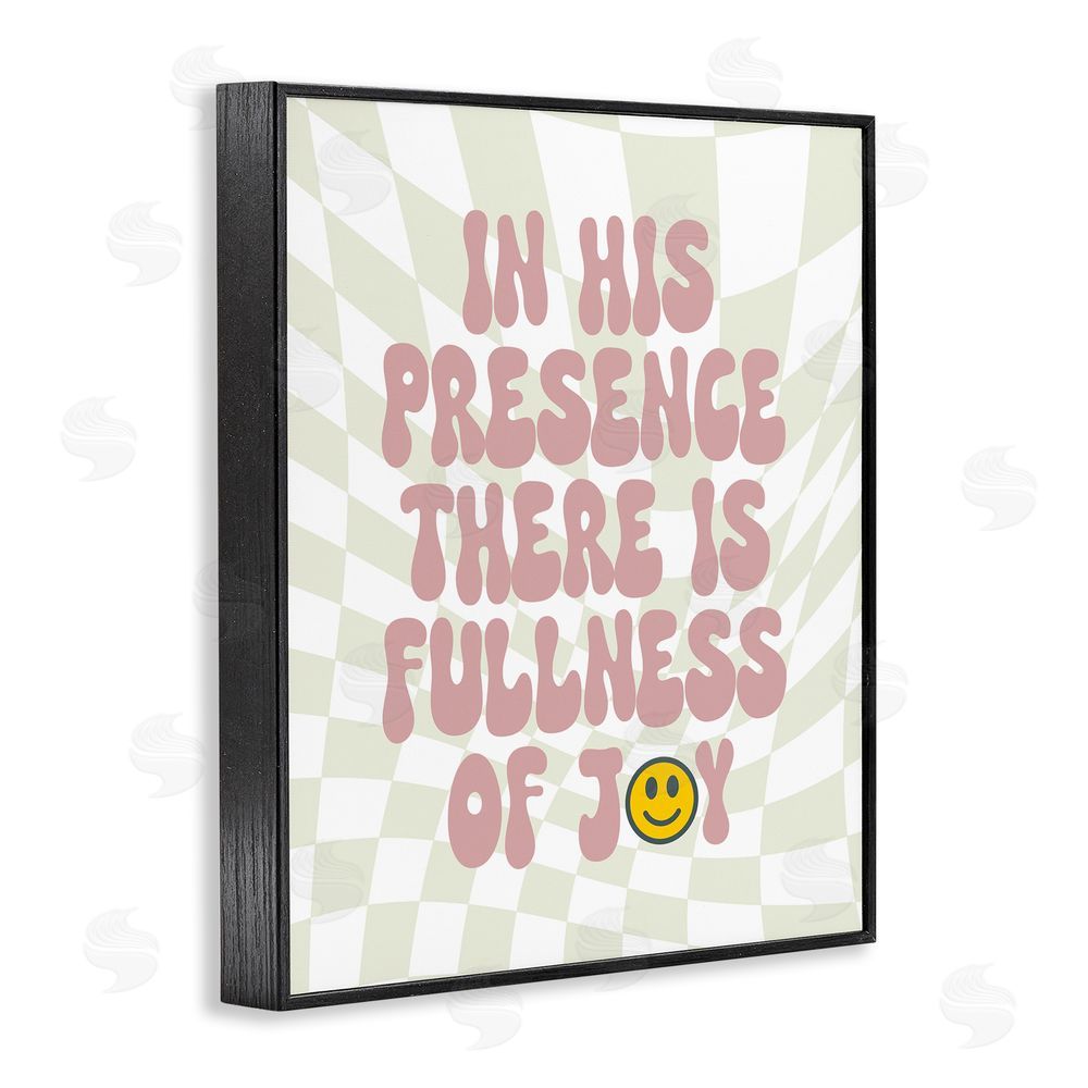 Stupell Studio Retro Religious Patterned Black Framed Giclee Wall Art Print