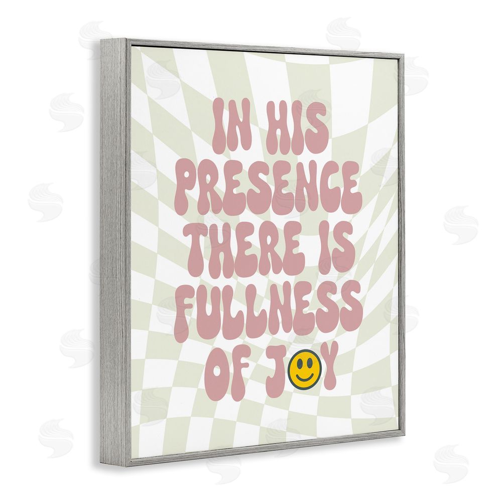 Stupell Studio Retro Religious Patterned Gray Framed Giclee Wall Art Print