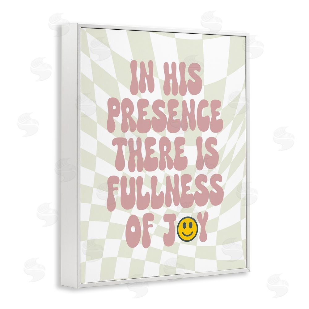 Stupell Studio Retro Religious Patterned White Framed Giclee Wall Art Print