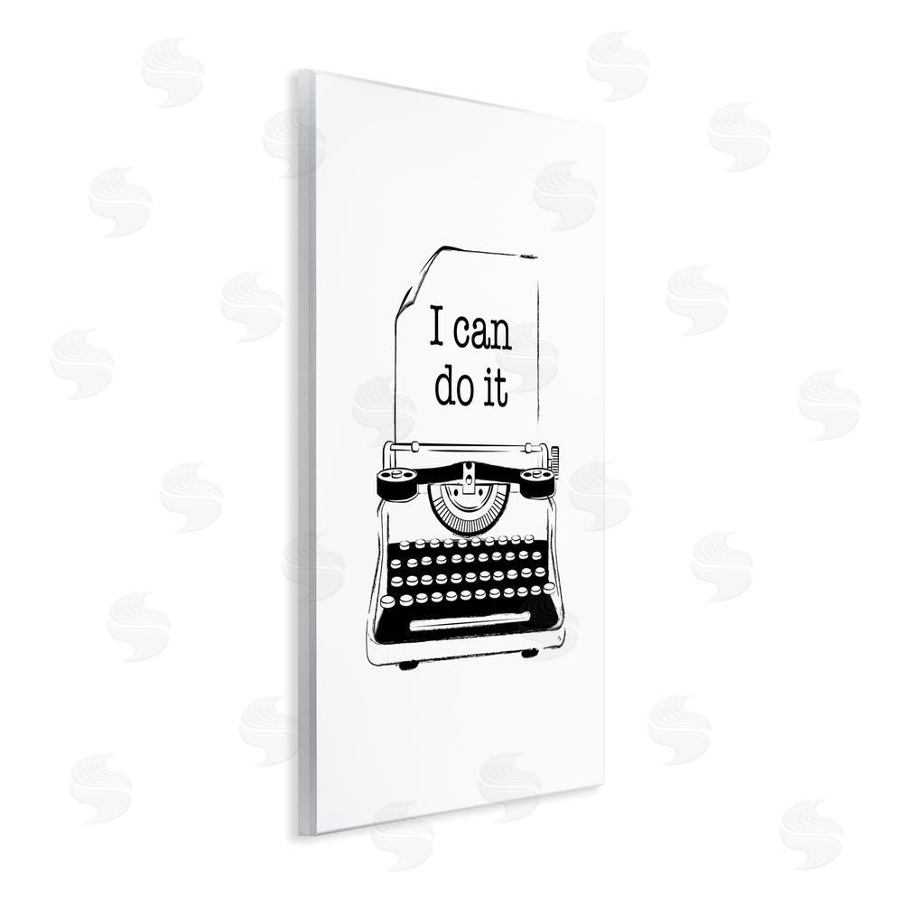 Martina Pavlova I Can Do It Typewriter Wooden Wall Plaque Art Print