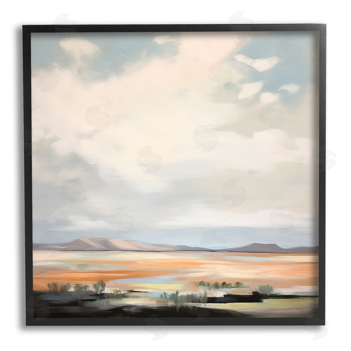 Irena Orlov Desert Nature Painting Black Framed Giclee Wall Artside_