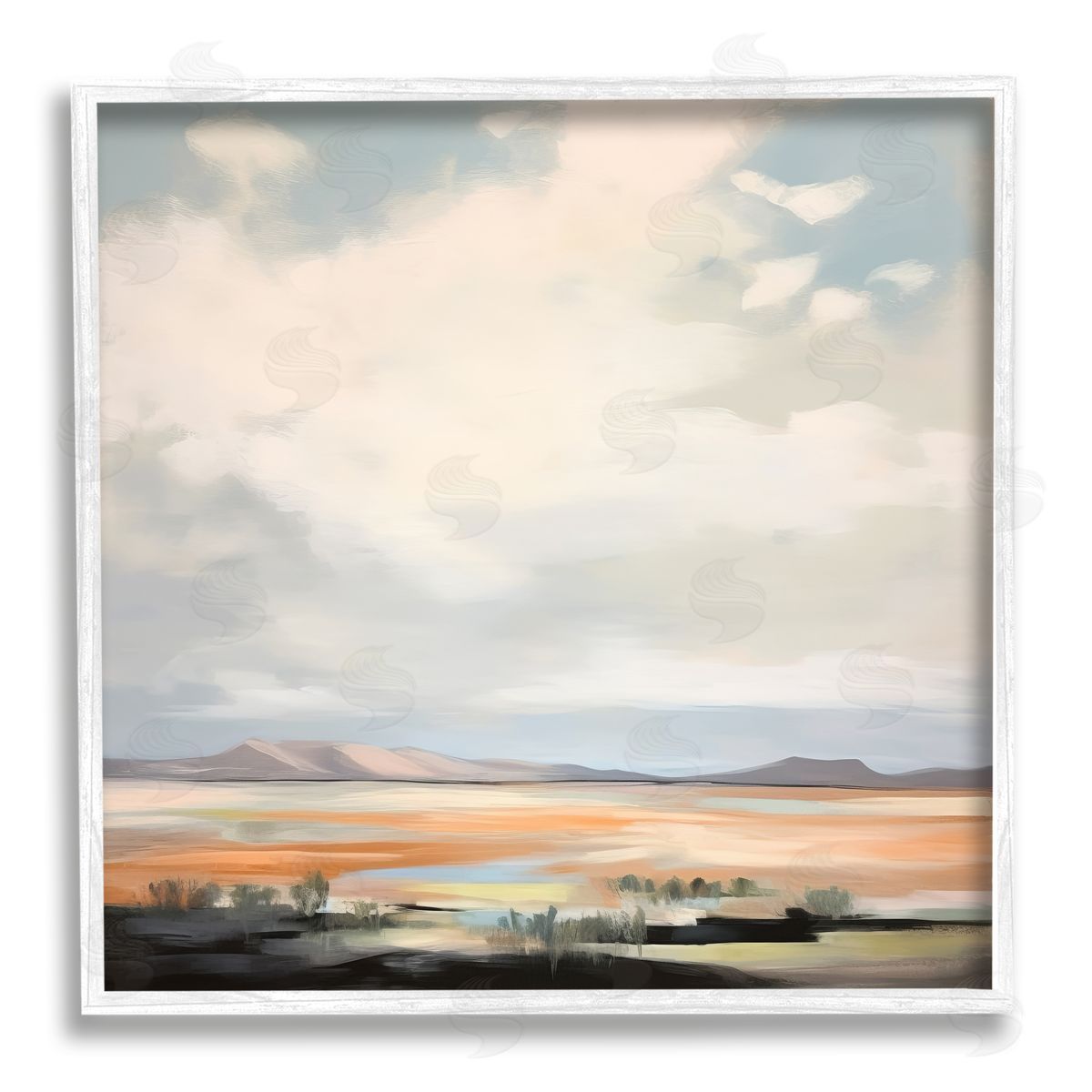 Irena Orlov Desert Nature Painting White Framed Giclee Wall Artside_