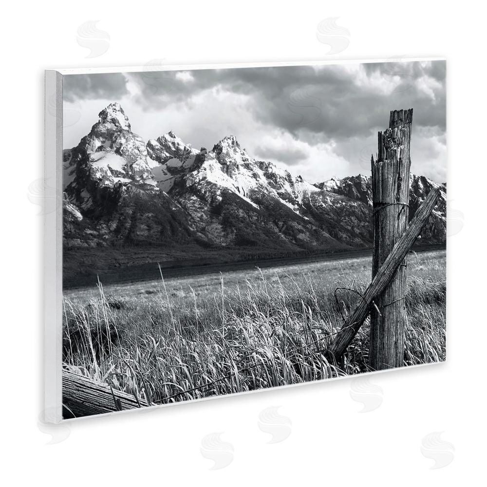 Steve Toole Grassland Fence Photography Wall Plaque Art Print
