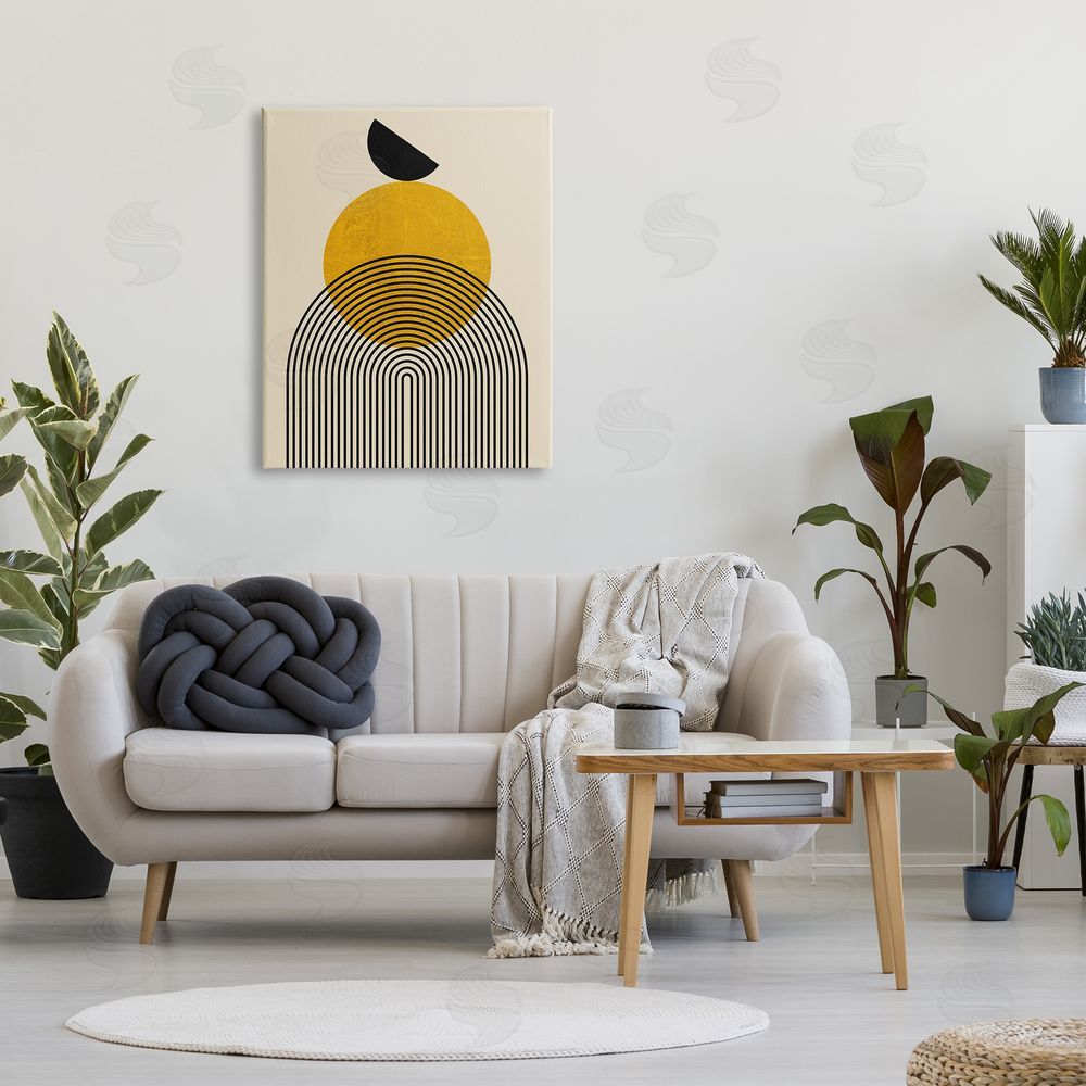Daniela Santiago Balancing Neutral Arch Shapes Canvas Wall Art Print in Room