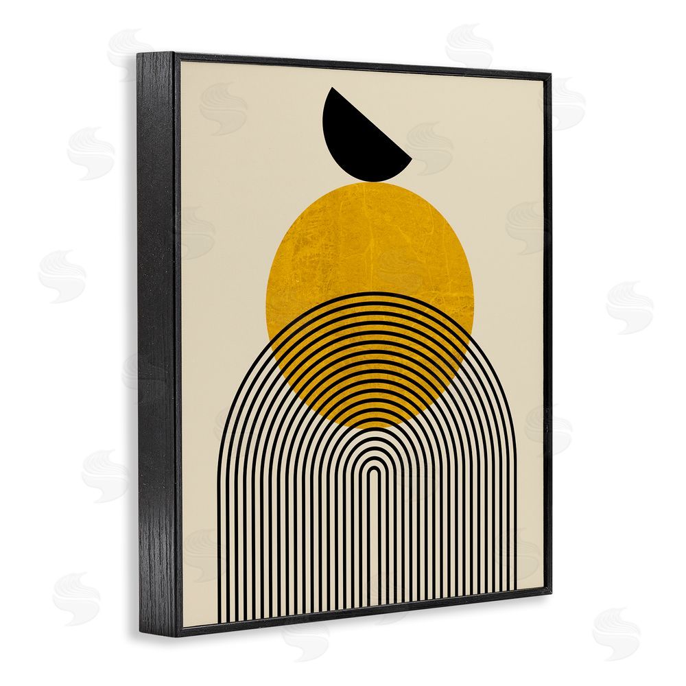 Daniela Santiago Balancing Neutral Arch Shapes Black Framed Giclee Wall Art Print