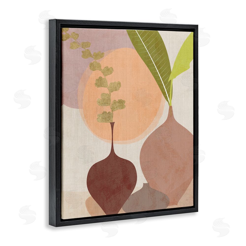 Susan Jill Boho House Plants Black Floating Frame Canvas Wall Art Print