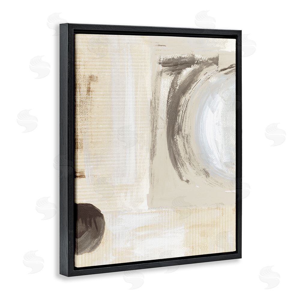 Susan Jill Earth Tone Brushed Paint Black Floating Frame Canvas Wall Art Print