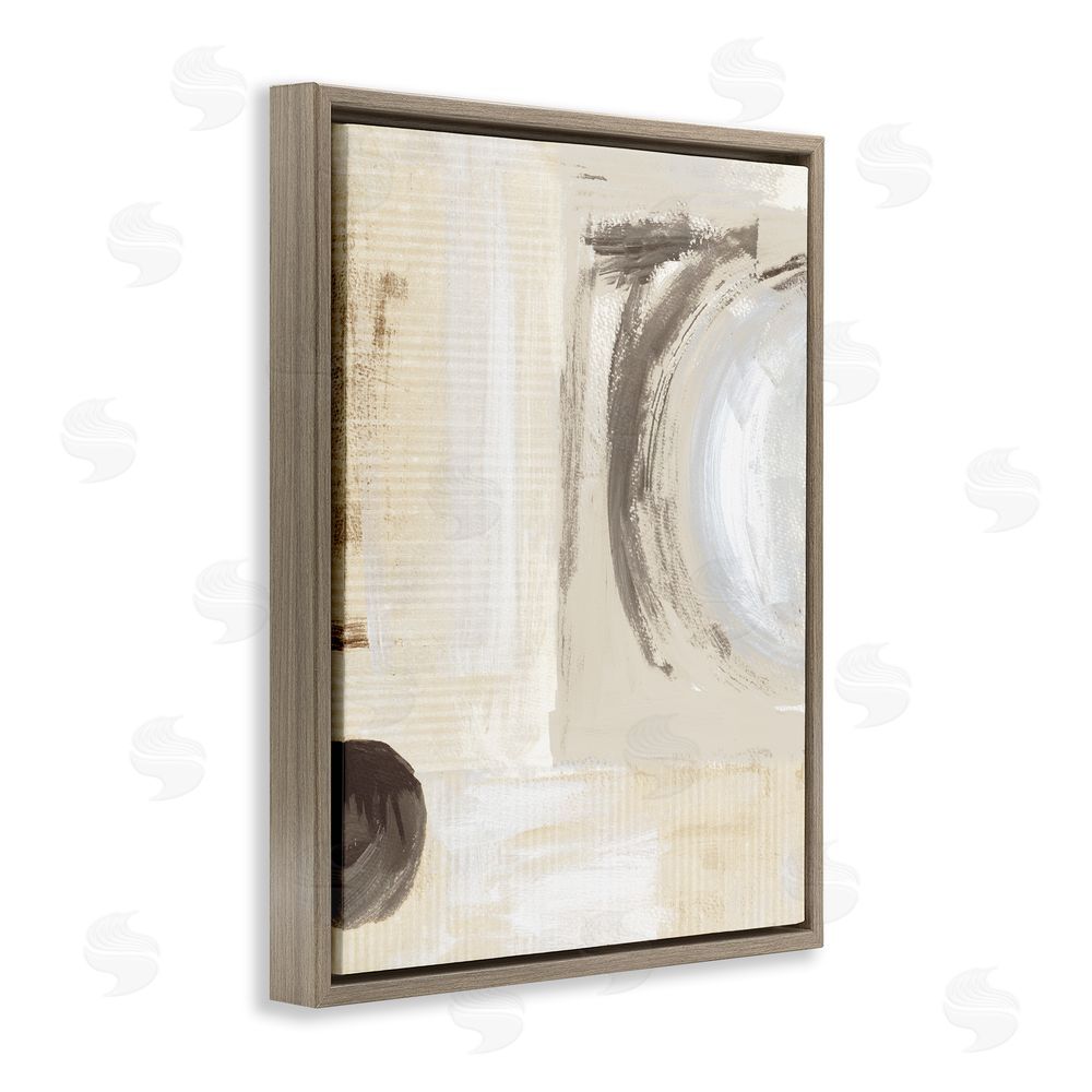 Susan Jill Earth Tone Brushed Paint Brown Floating Frame Canvas Wall Art Print
