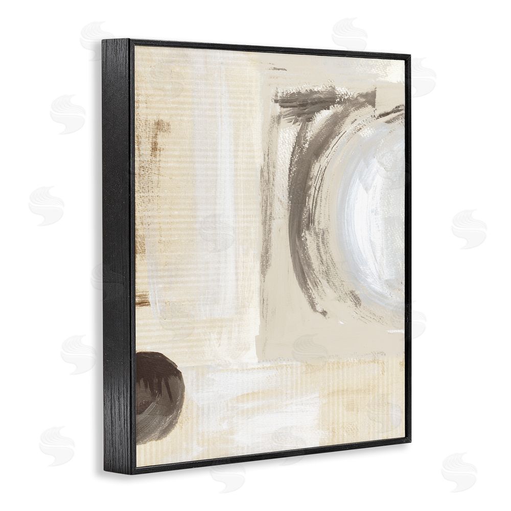 Susan Jill Earth Tone Brushed Paint Black Framed Giclee Wall Art Print