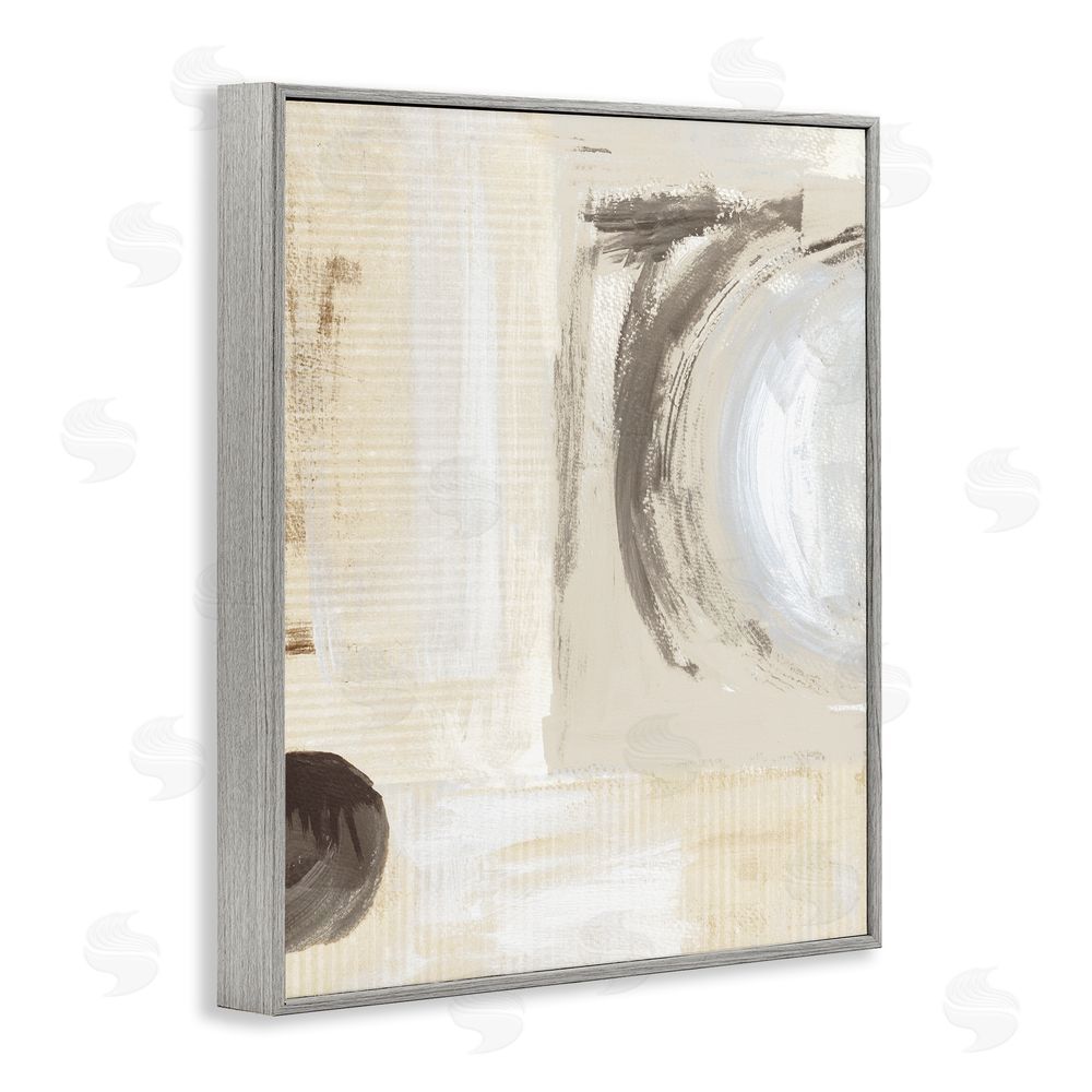 Susan Jill Earth Tone Brushed Paint Gray Framed Giclee Wall Art Print