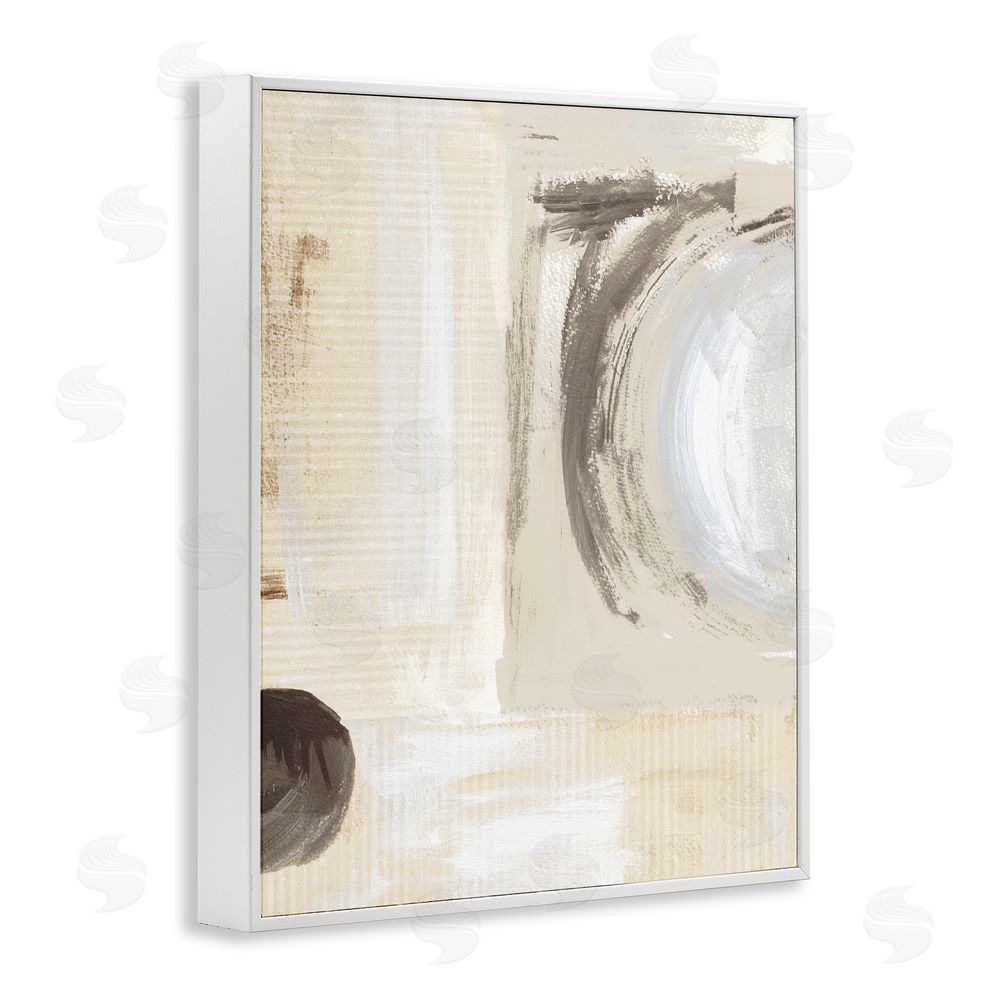 Susan Jill Earth Tone Brushed Paint White Framed Giclee Wall Art Print
