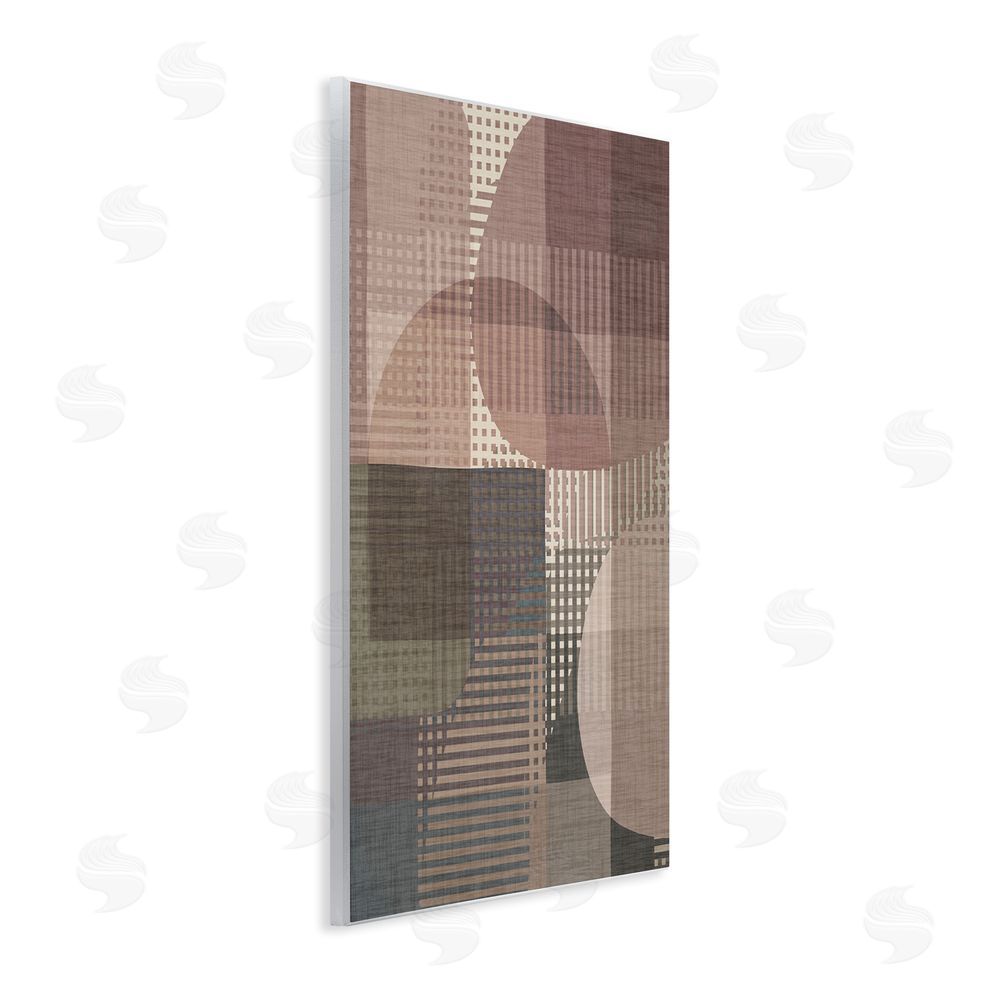 Victoria Barnes Patterned Earth Tone Shapes Wall Plaque Art Print