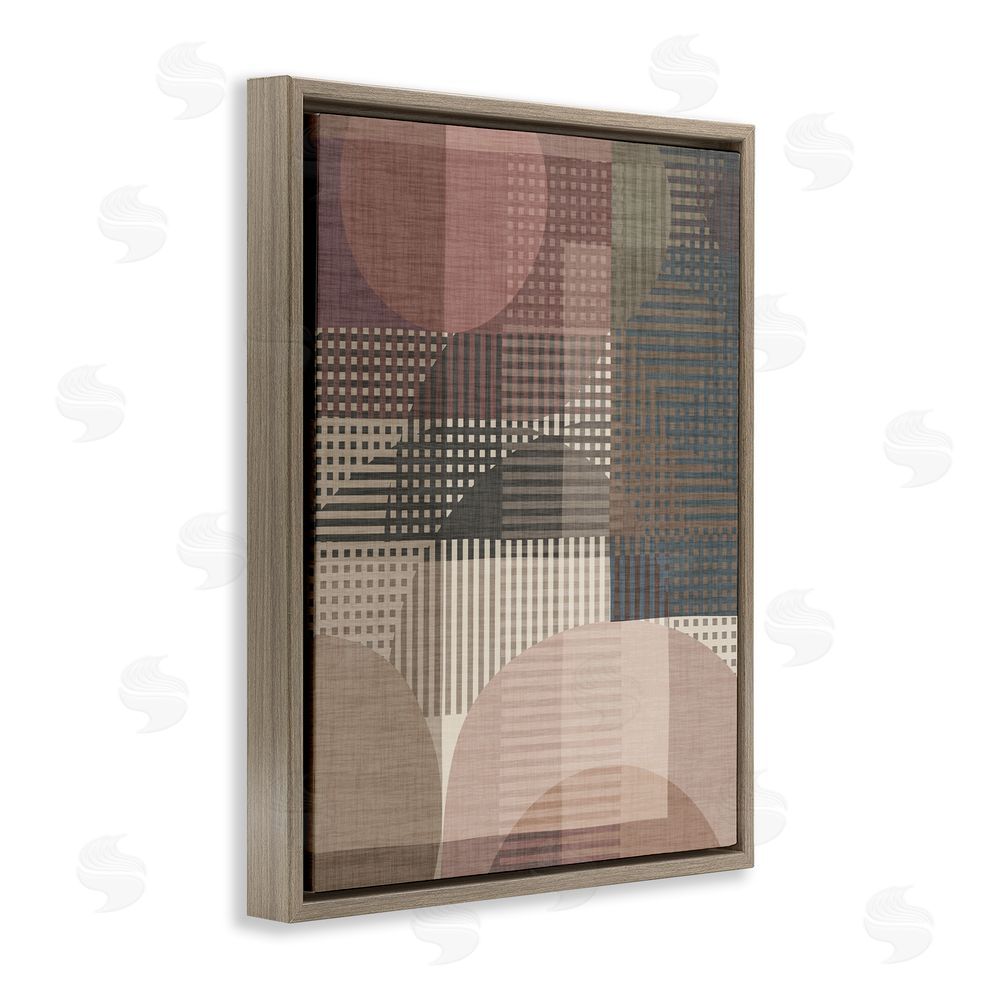 Victoria Barnes Rustic Earthy Abstraction Brown Floating Frame Canvas Wall Art Print