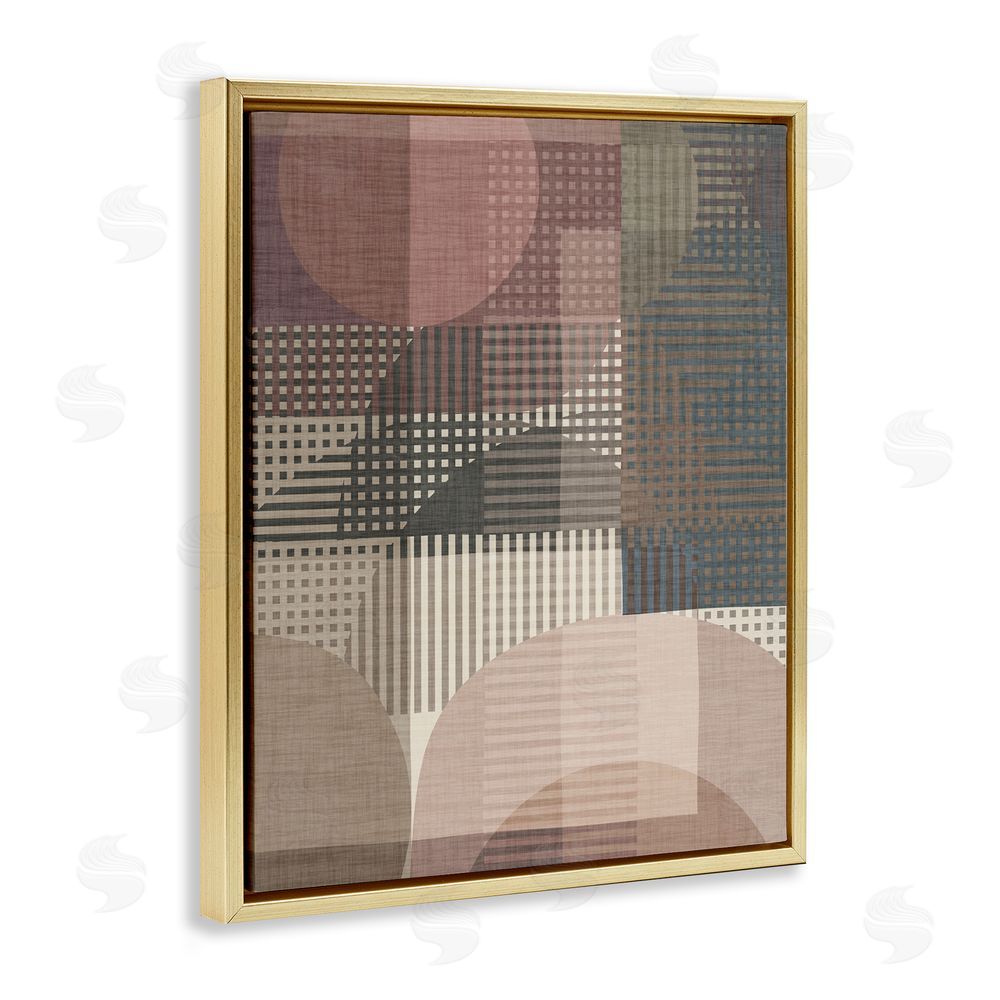 Victoria Barnes Rustic Earthy Abstraction Gold Floating Frame Canvas Wall Art Print