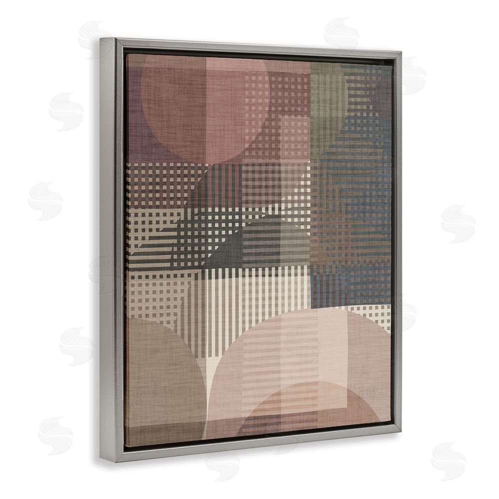 Victoria Barnes Rustic Earthy Abstraction Grey Floating Frame Canvas Wall Art Print