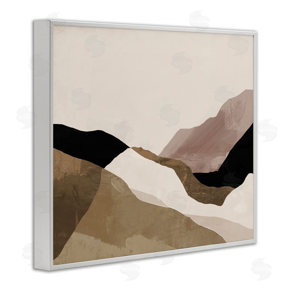 Victoria Barnes Abstract Desert Dunes Collage White Framed Giclee Wall Art Print