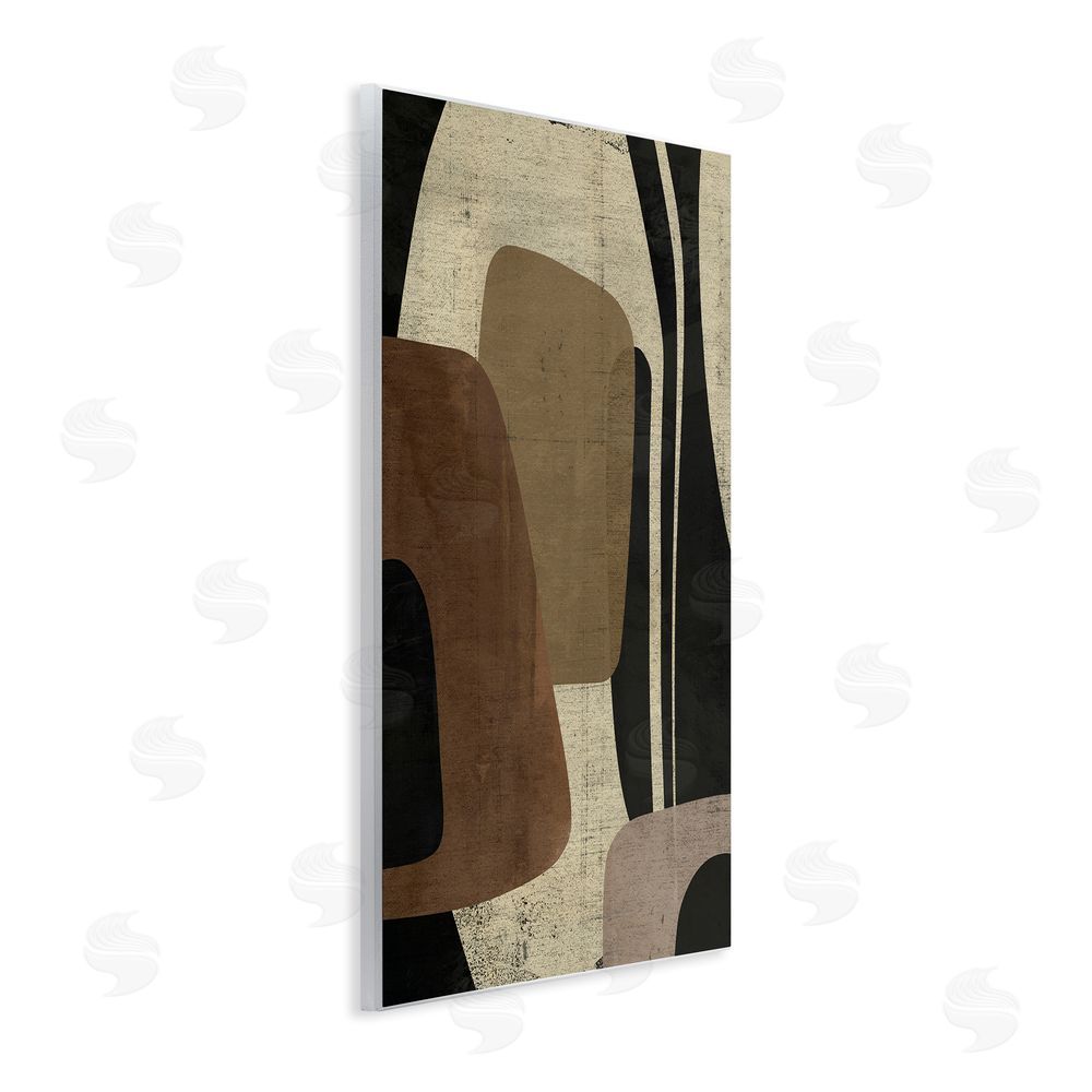 Victoria Barnes Brown Retro Abstraction Wall Plaque Art Print