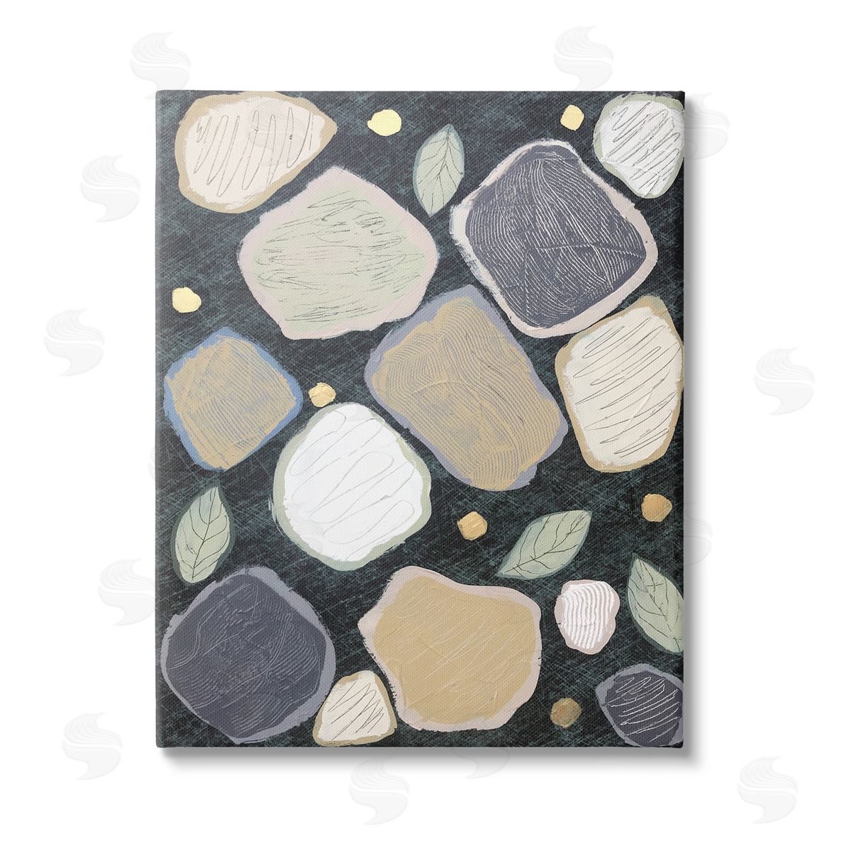 Jade Reynolds Patterned Nature Shapes Stretched Canvas Wall Art Print