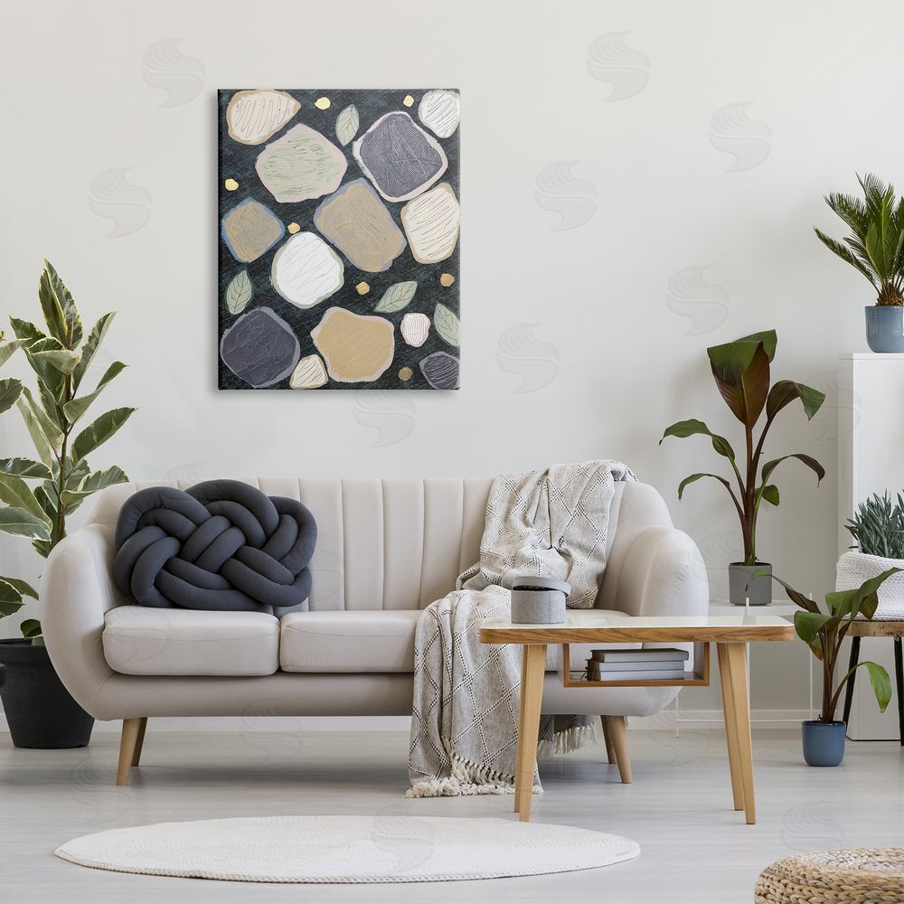Jade Reynolds Patterned Nature Shapes Canvas Wall Art Print in Room
