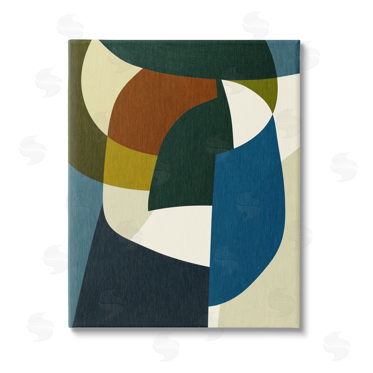 Victoria Barnes Asymmetrical Geometric Shapes Stretched Canvas Wall Art Print