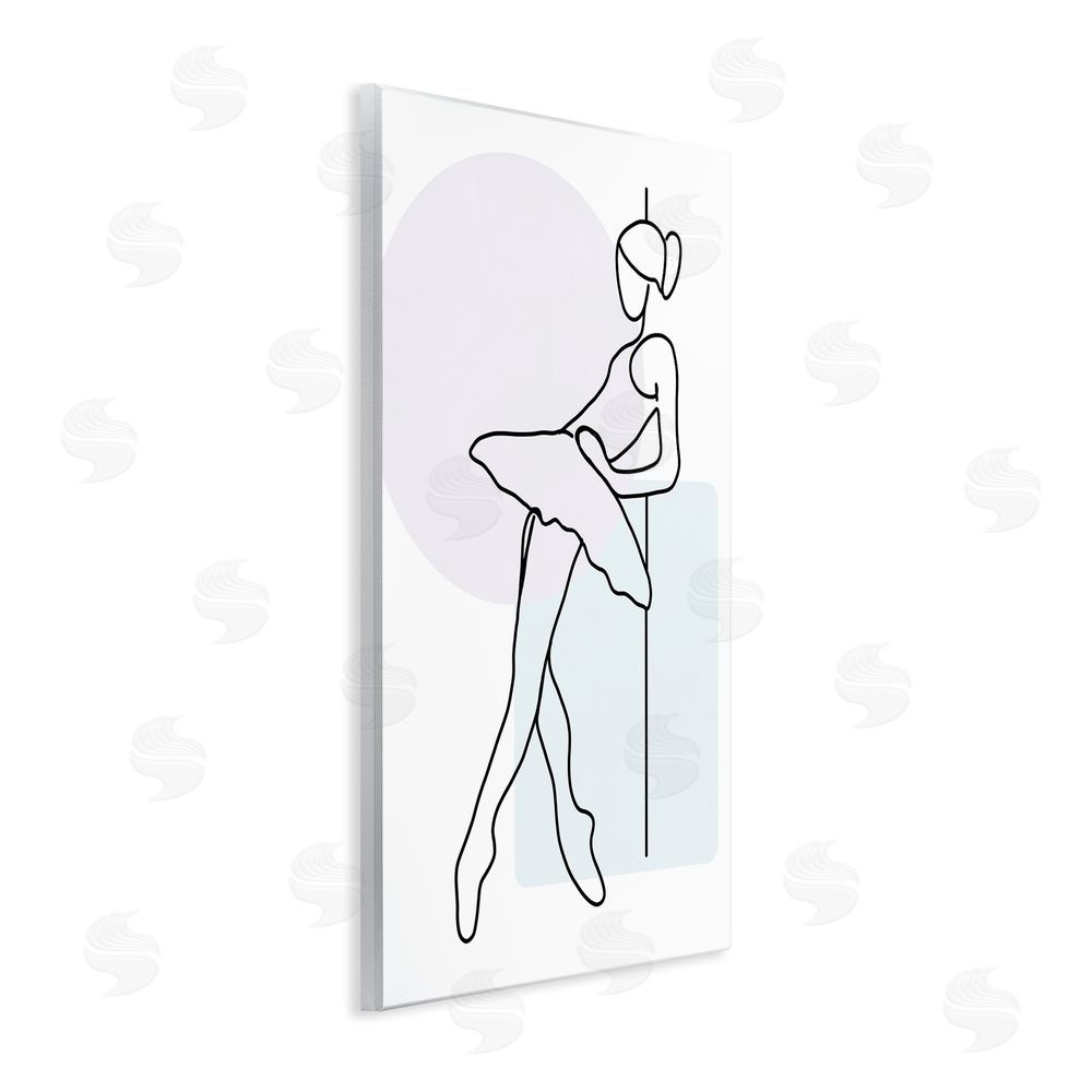 Henk Van Gog Ballerina Doodle on White Wall Plaque Art Print