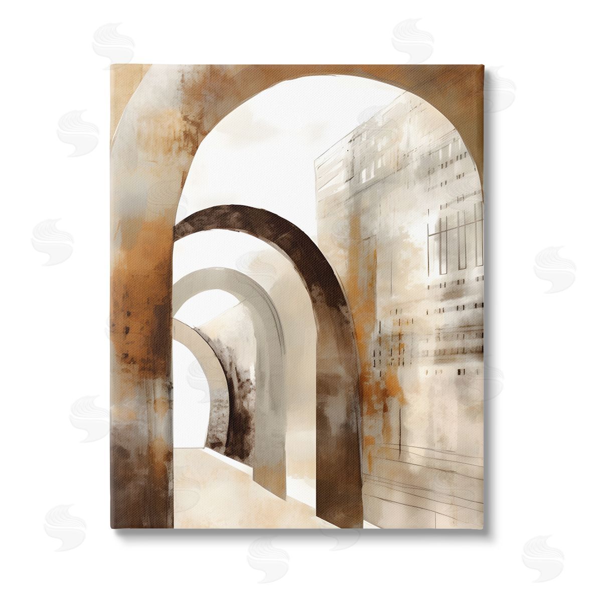 Petal Prints Design Rustic Arch Architecture Stretched Canvas Wall Art Print