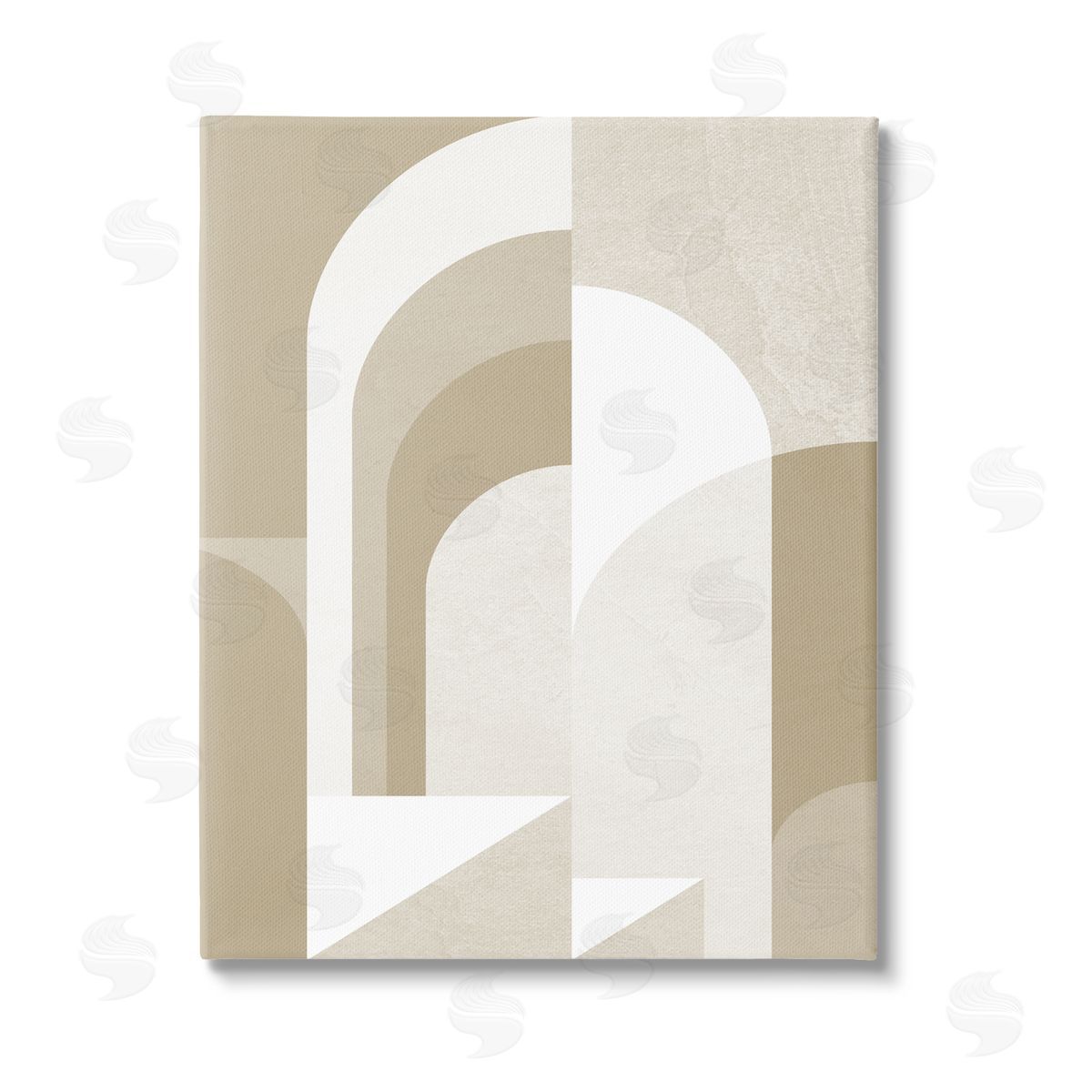 Stupell Studio Beige Abstract Arches Stretched Canvas Wall Art Print