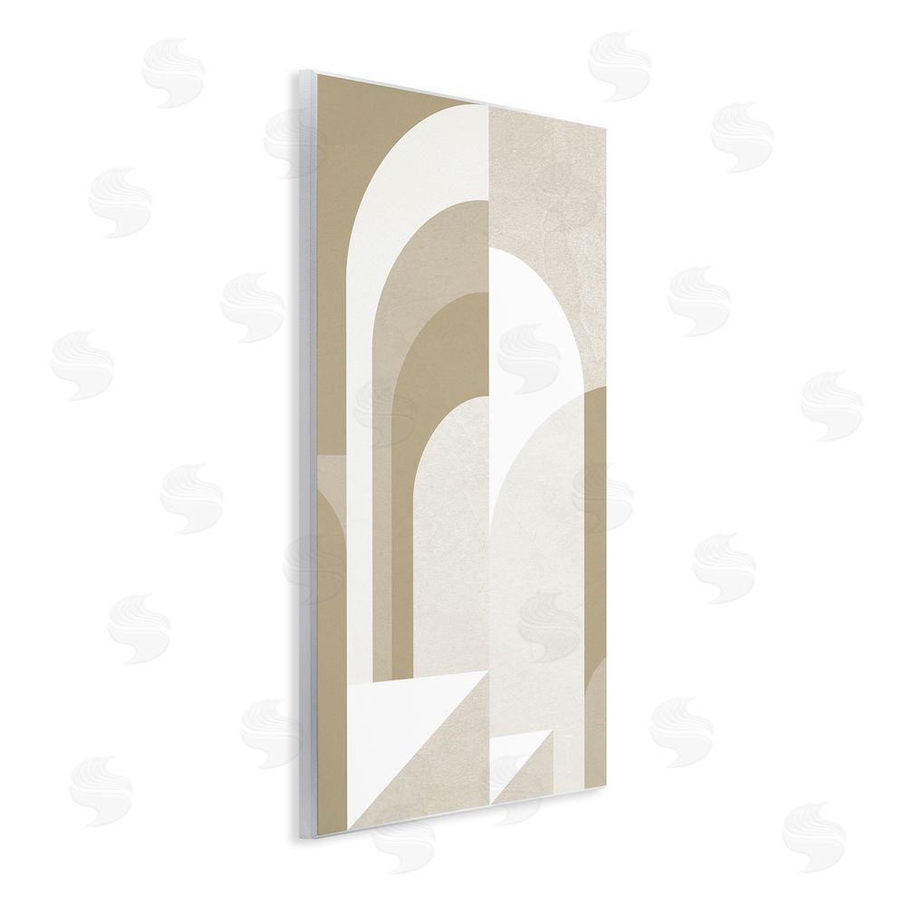 Stupell Studio Beige Abstract Arches Wall Plaque Art Print