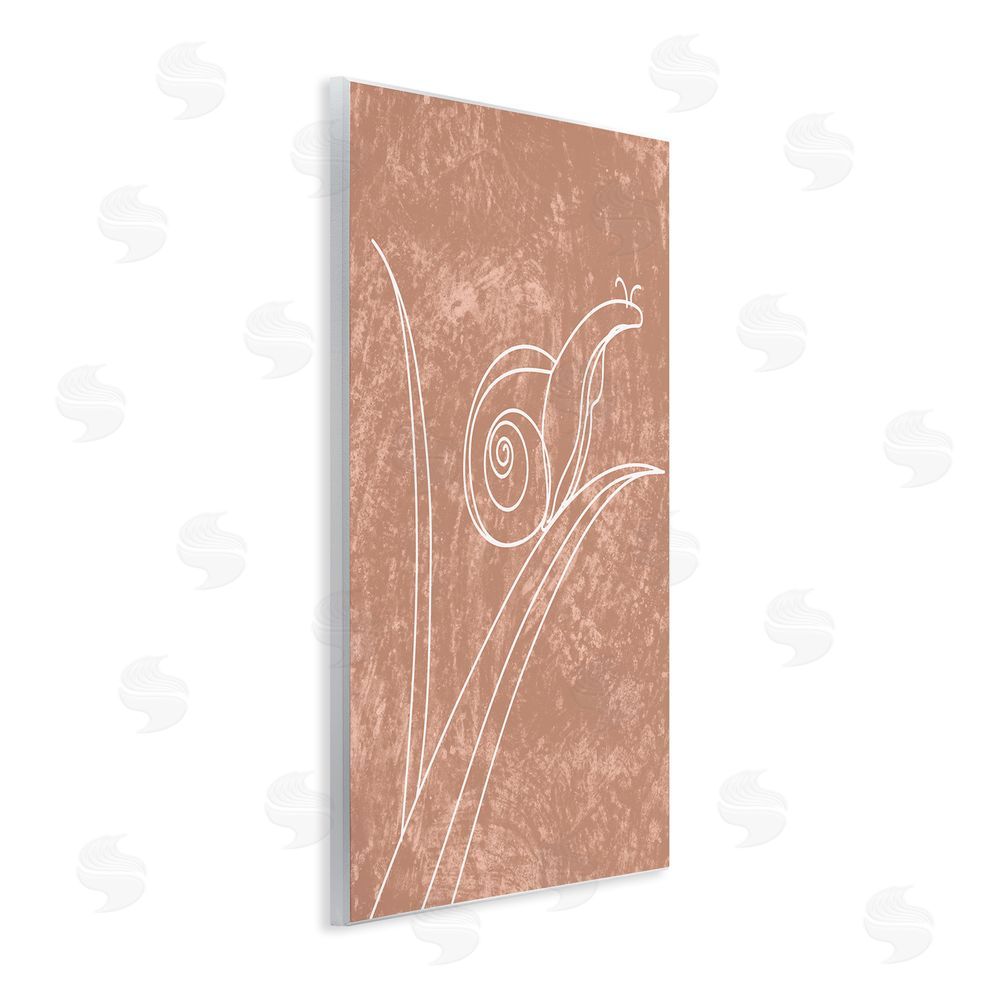 Stupell Studio Snail on Leaf Doodle Wall Plaque Art Print