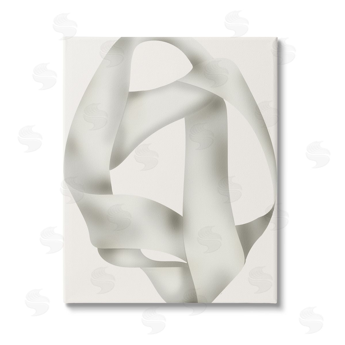 Stupell Studio Contemporary Abstract Overlap Stretched Canvas Wall Art Print