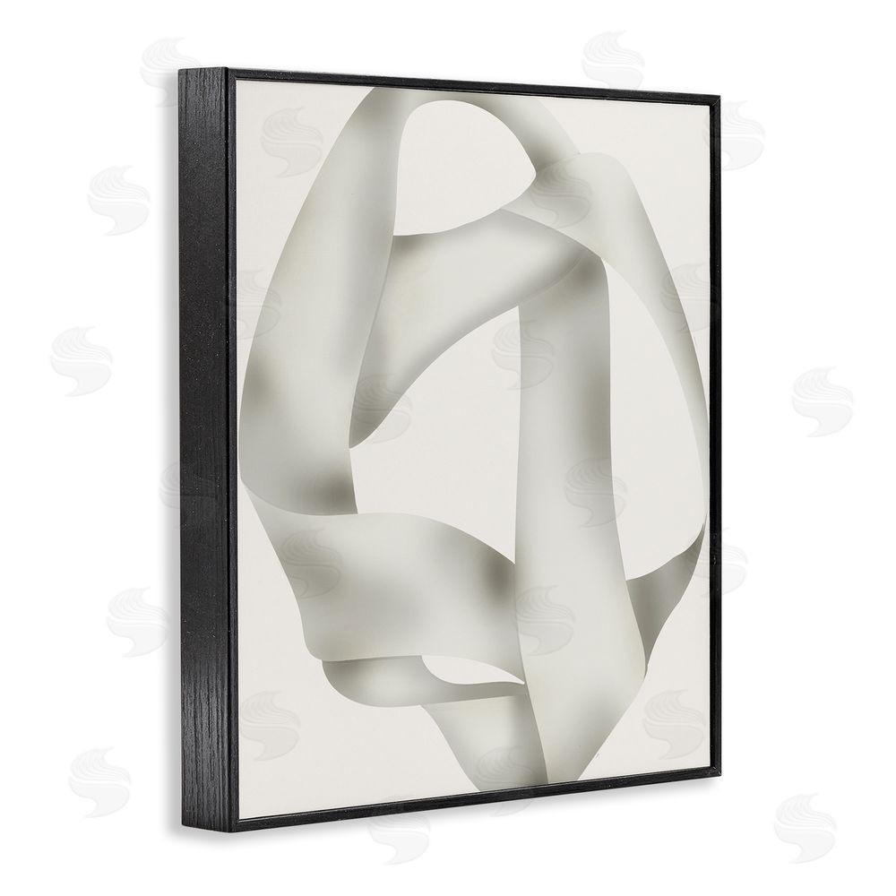 Stupell Studio Contemporary Abstract Overlap Black Framed Giclee Wall Art Print