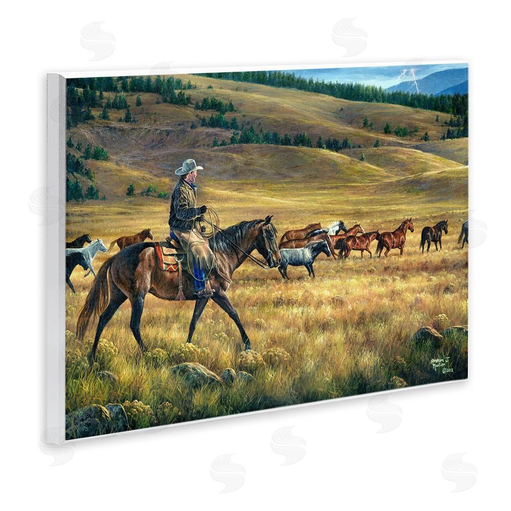Abraham Hunter Equestrian Horse Landscape Wall Plaque Art Print
