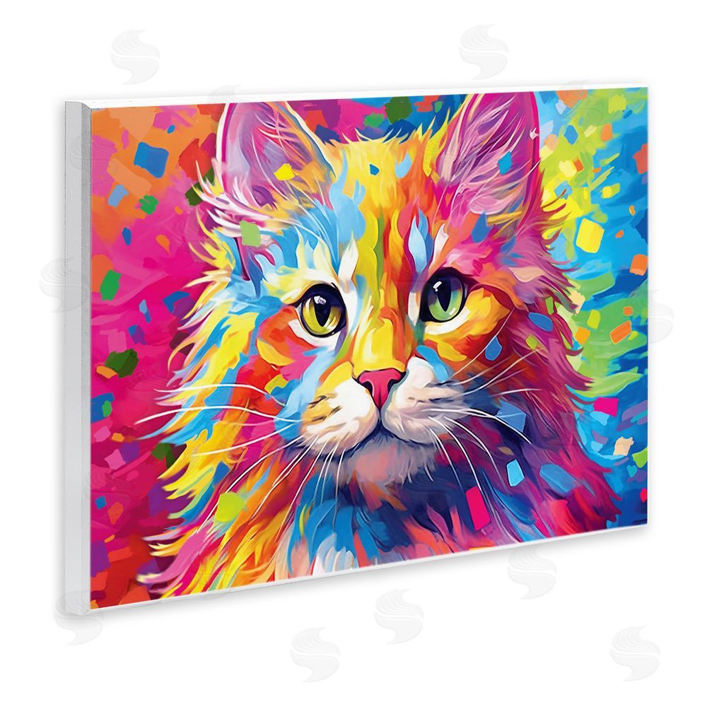 Image World Vivid Cat Painting Wall Plaque Art Print