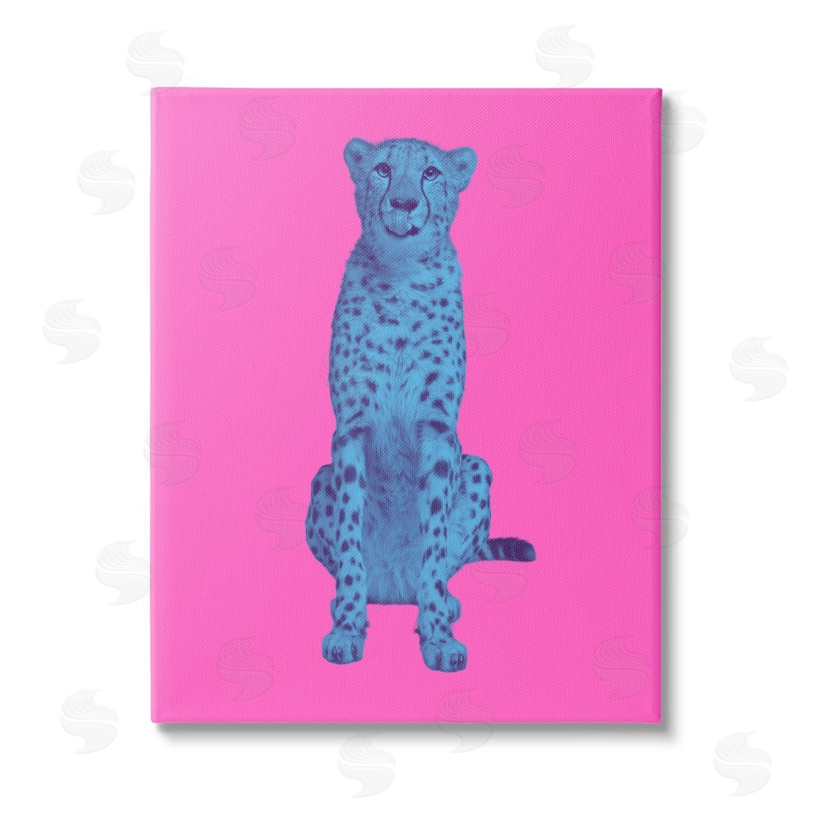House of Lulu Bold Leopard on Pink Stretched Canvas Wall Art Print