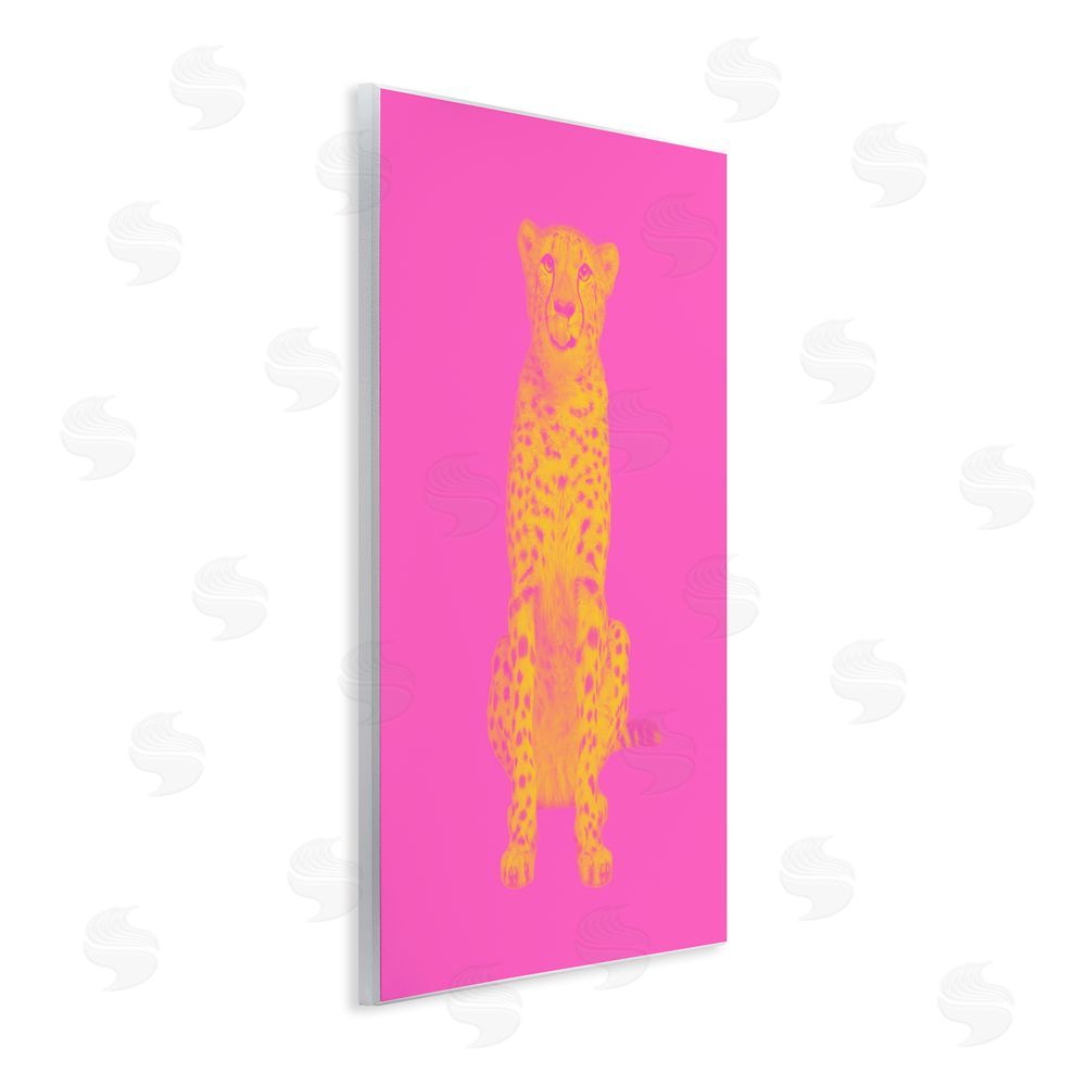 House of Lulu Pop Pink & Yellow Leopard Wall Plaque Art Print