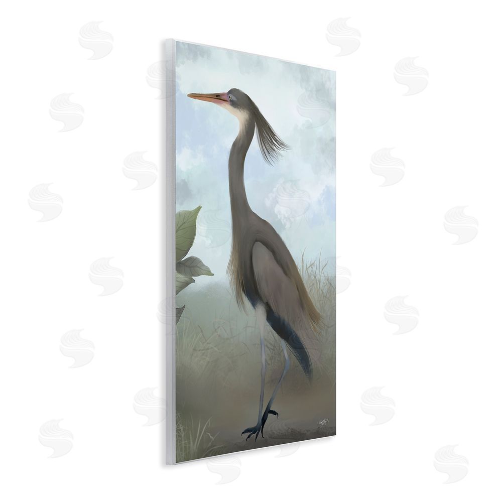 Elizabeth Medley Grey Heron Painting Wall Plaque Art Print